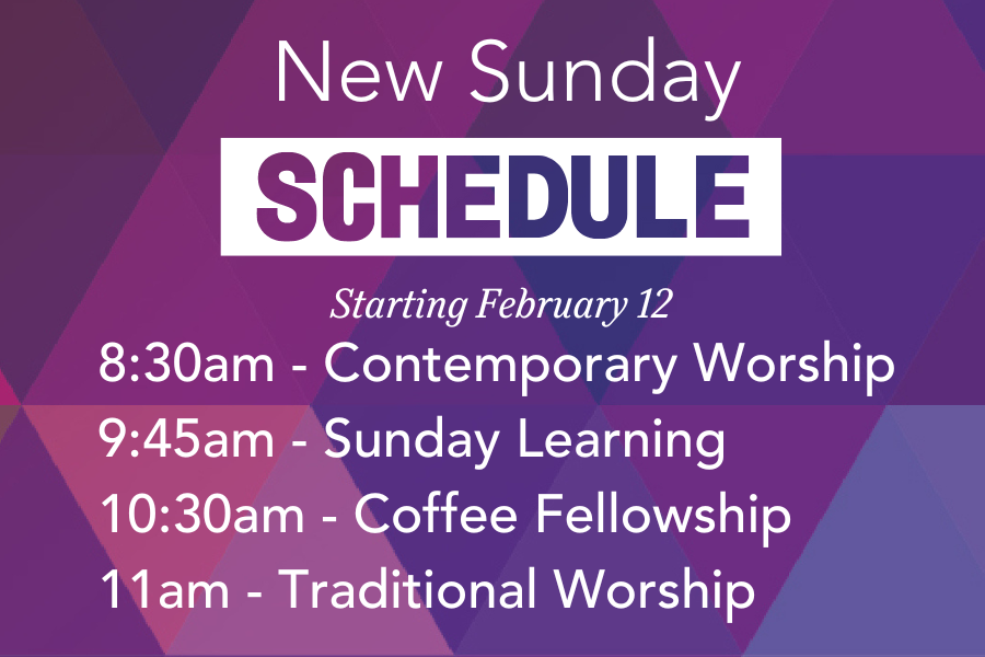 New Sunday Schedule - St. Mark's Lutheran Church